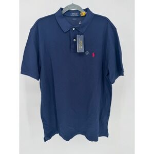 NWT Polo Ralph Lauren Men Classic Fit Navy Blue Polo Shirt Size L
